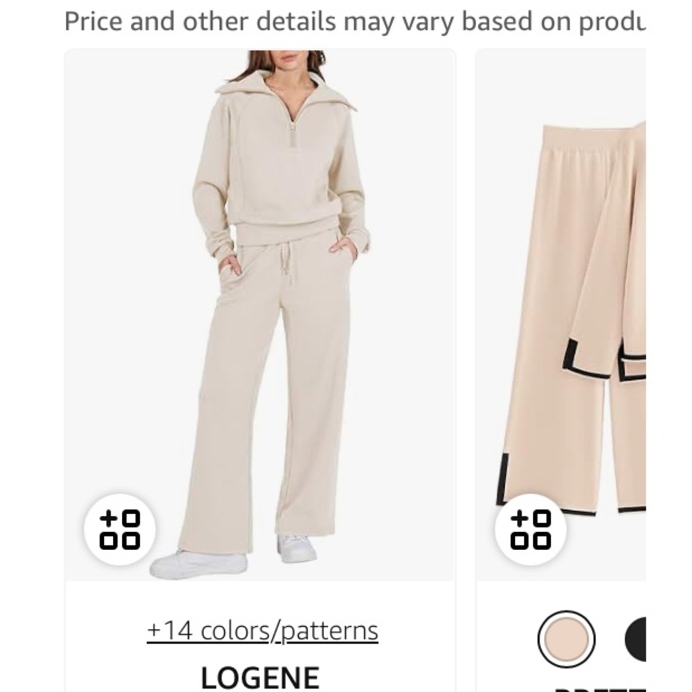 NWT logene   brand two piece leisure suit. Size medium. Black